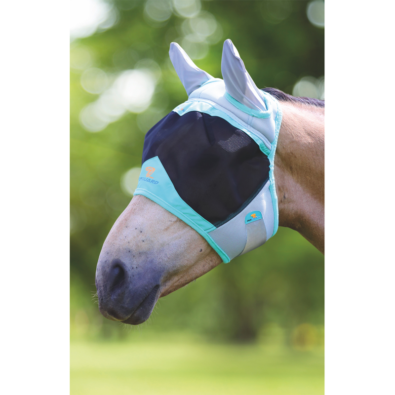 Shires Air Motion Fly Mask with Ears - Aqua